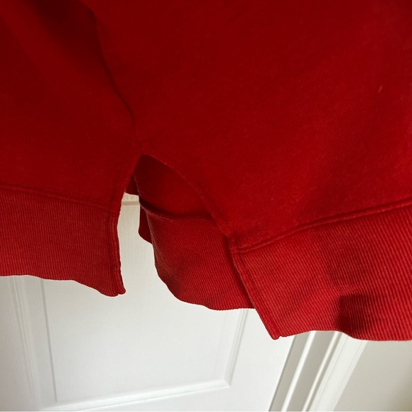 Time and Tru High-Low Hem Crewneck Sweatshirt Women's Size 3XL Pullover Orange - Picture 4 of 8